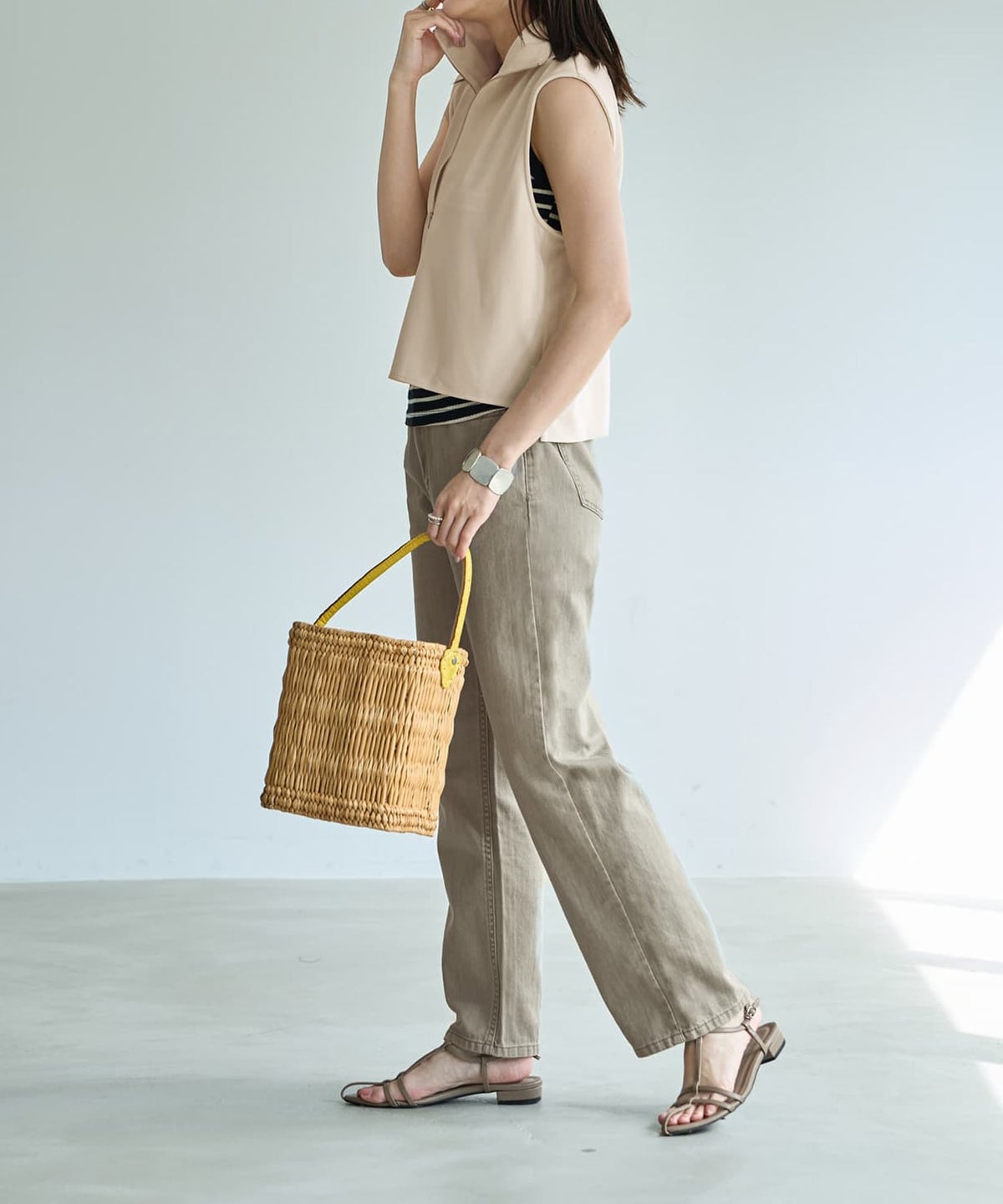 着用イメージ 166cm　エクリュ