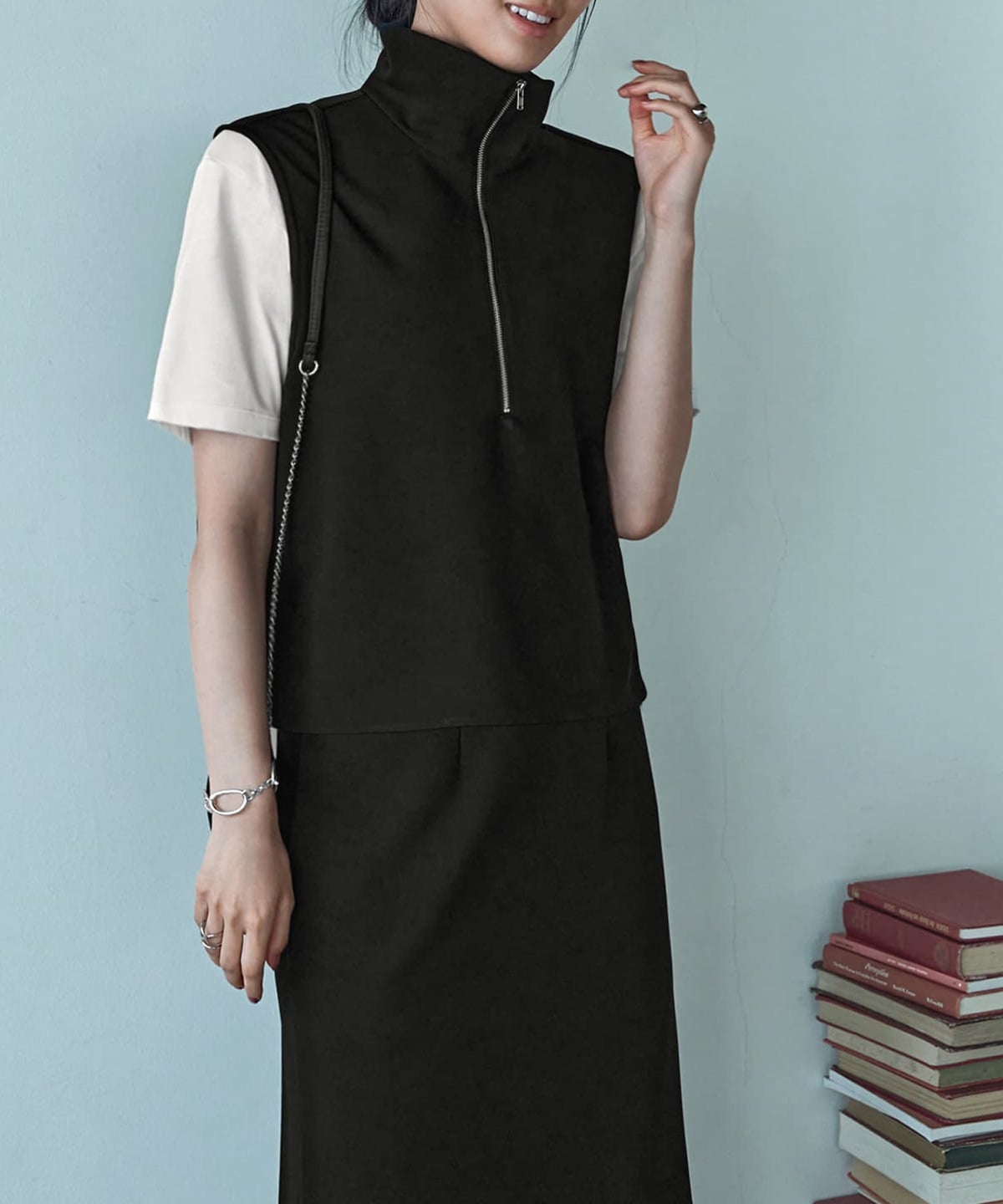 着用イメージ 166cm　ブラック