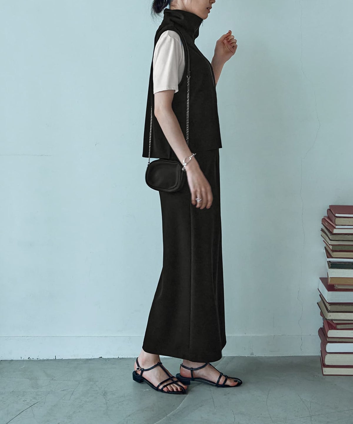 着用イメージ 166cm　ブラック