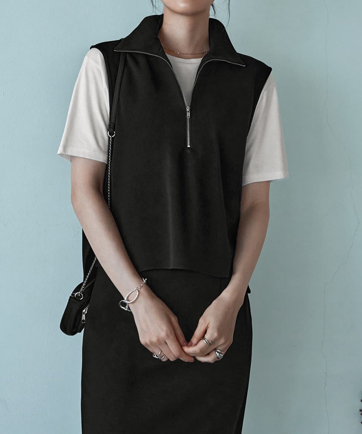 着用イメージ 166cm　ブラック