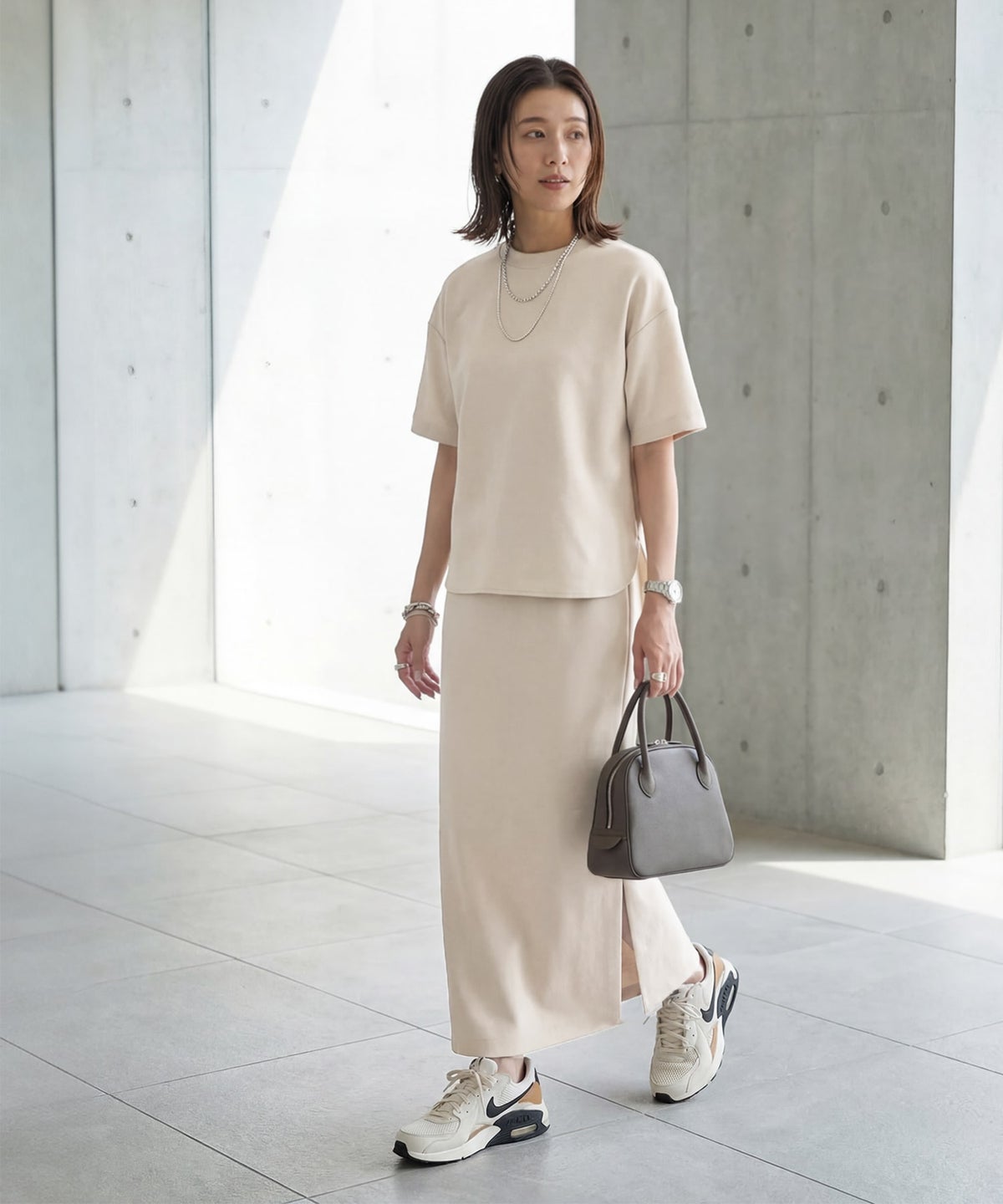 着用イメージ 163cm エクリュ S-02サイズ