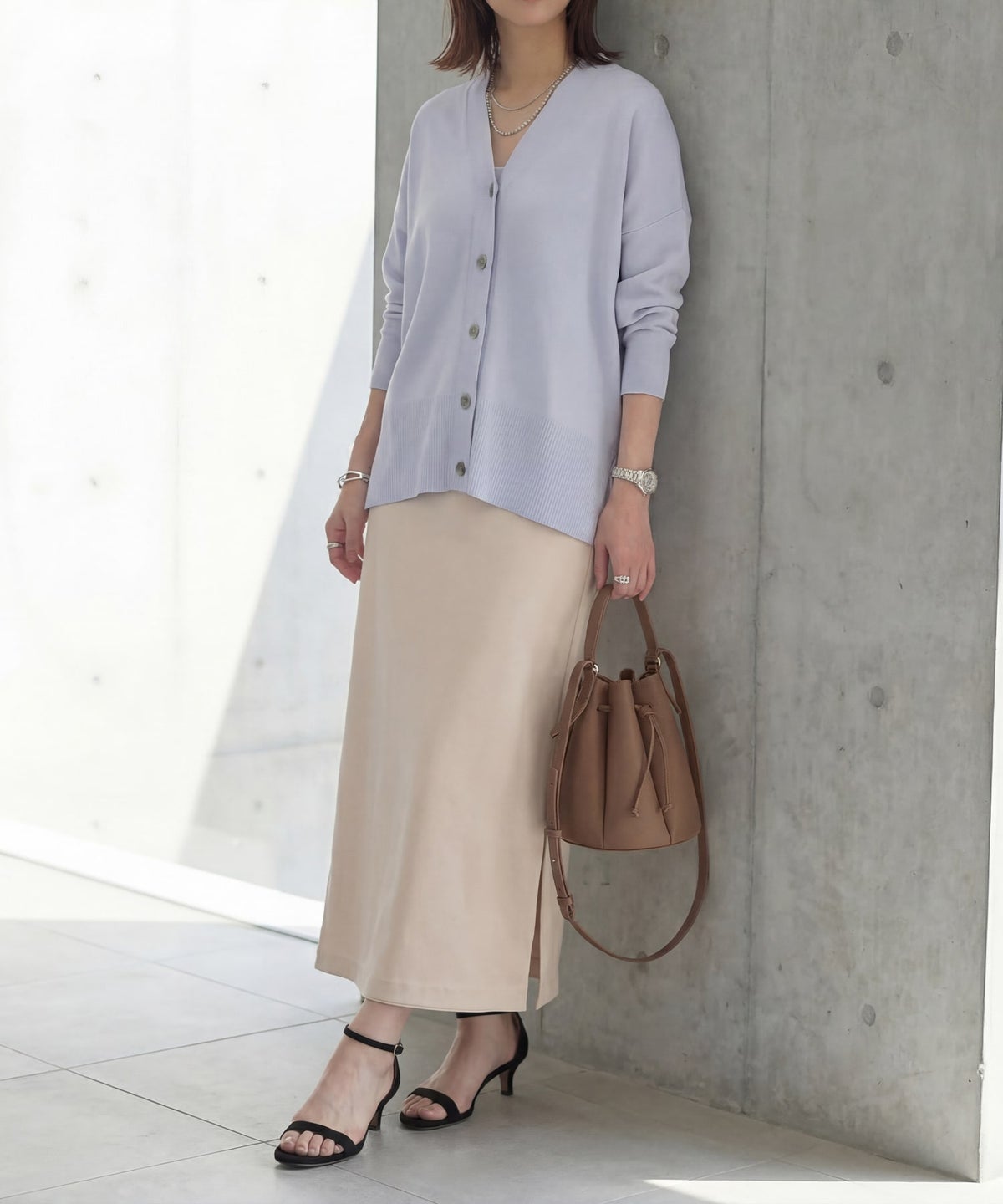 着用イメージ 163cm エクリュ S-02サイズ