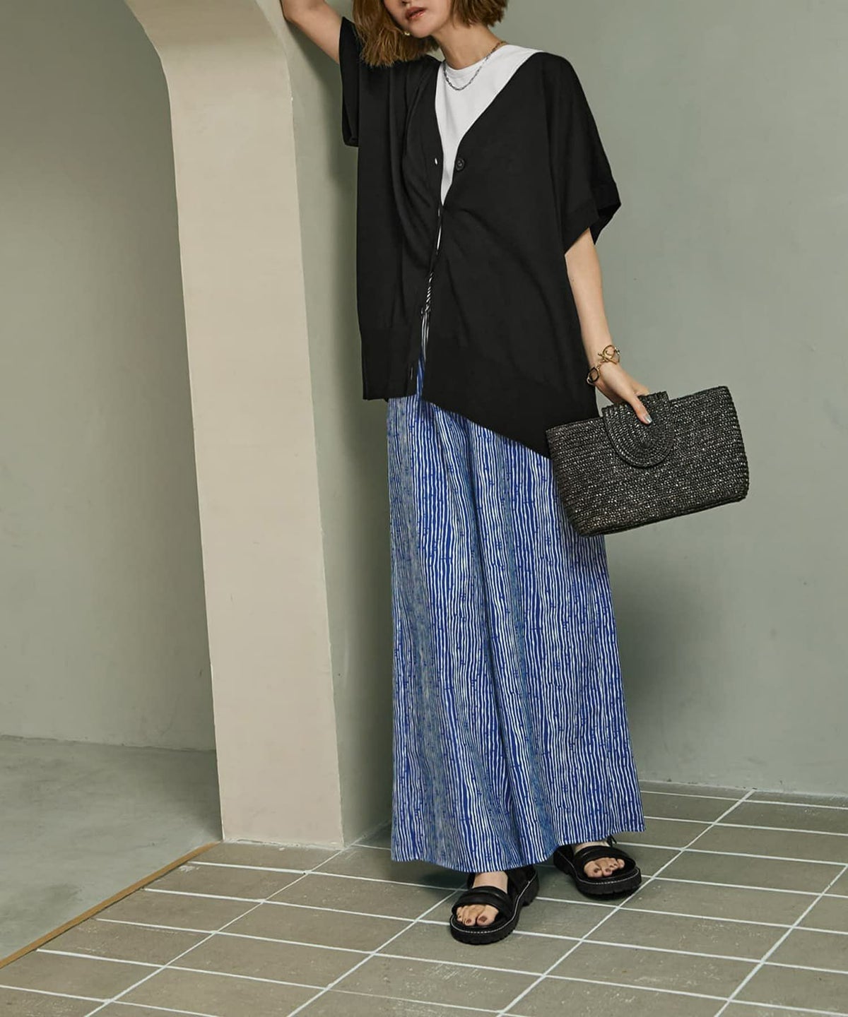 着用イメージ 166㎝　02サイズ　ブルー