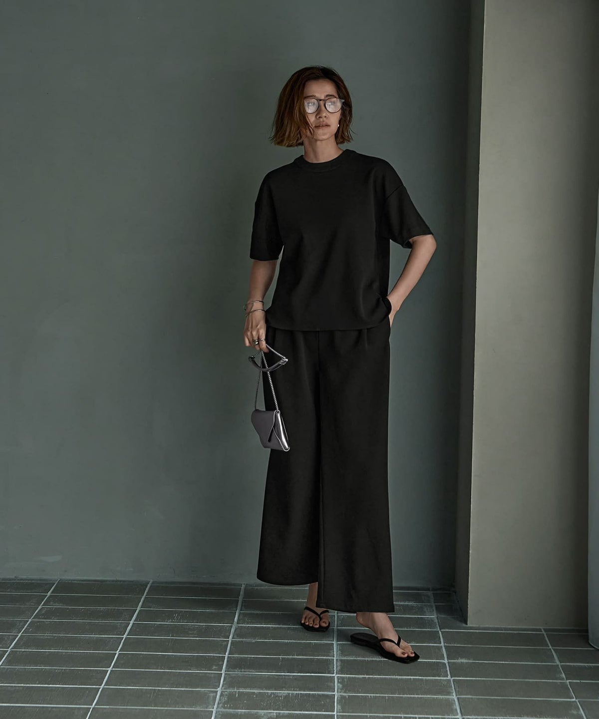 着用イメージ 166cm シルバー