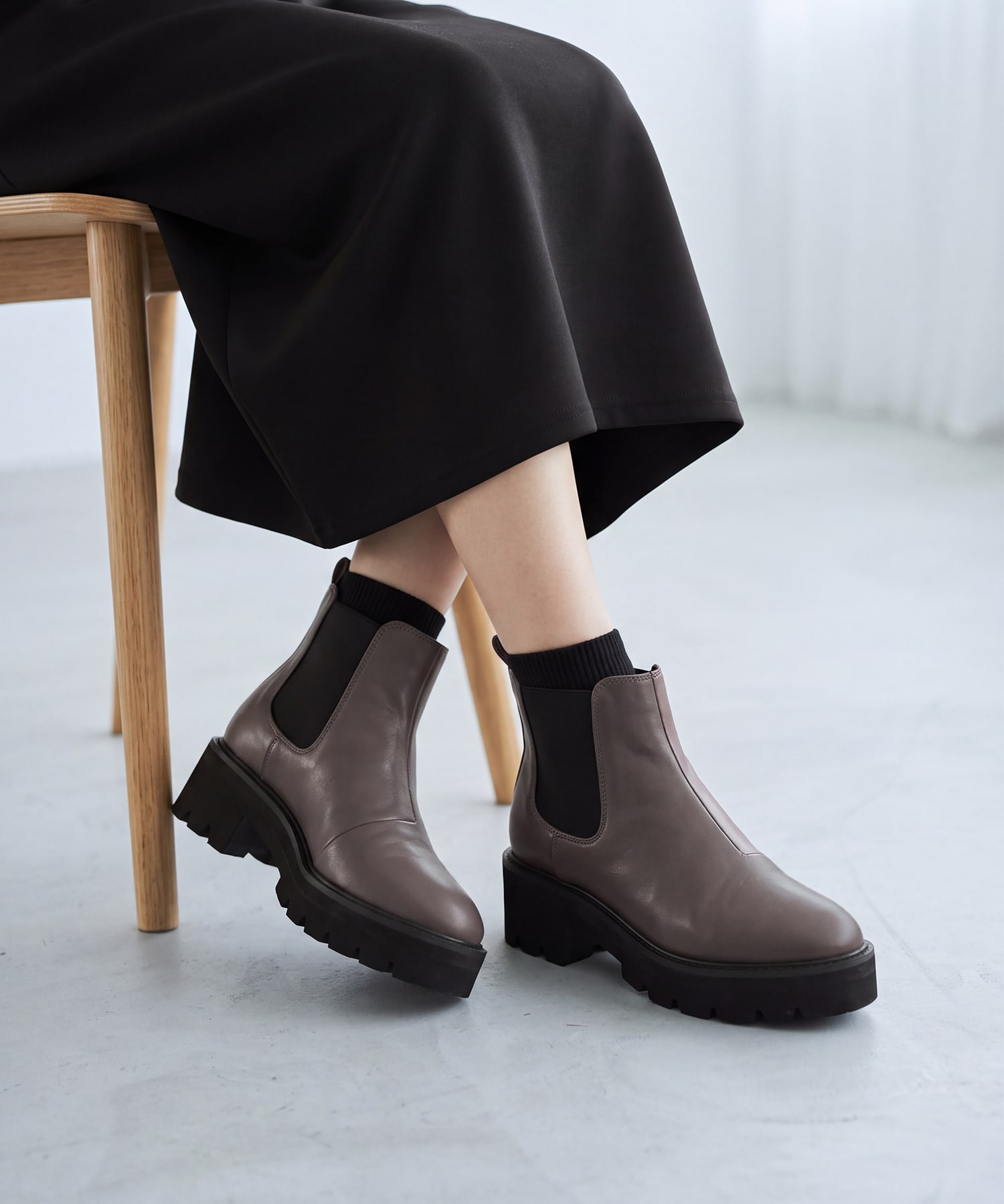 MO出品 サイドゴアショートブーツB | おしゃれな大人レディースファッション