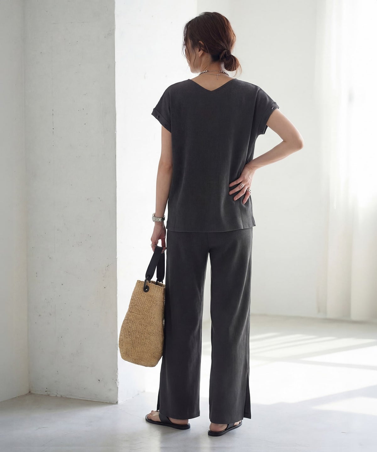 着用イメージ 163cm チャコール