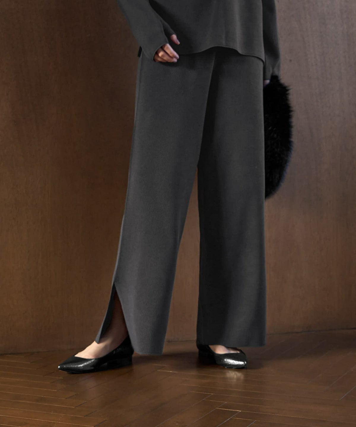 着用イメージ 167cm チャコール