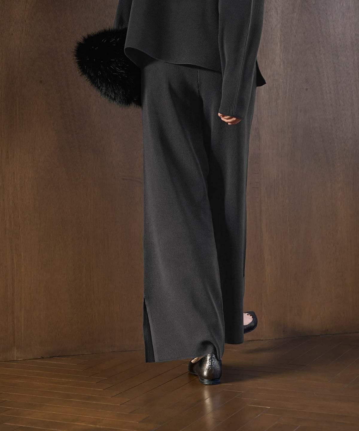 着用イメージ 167cm チャコール