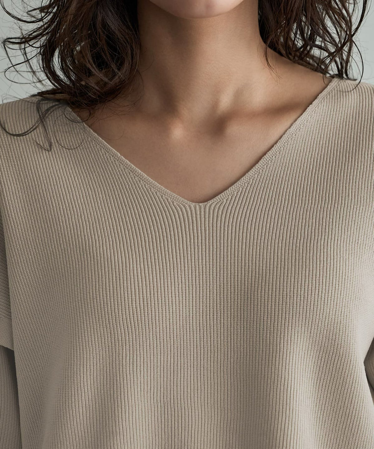 着用イメージ 167cm グレージュ