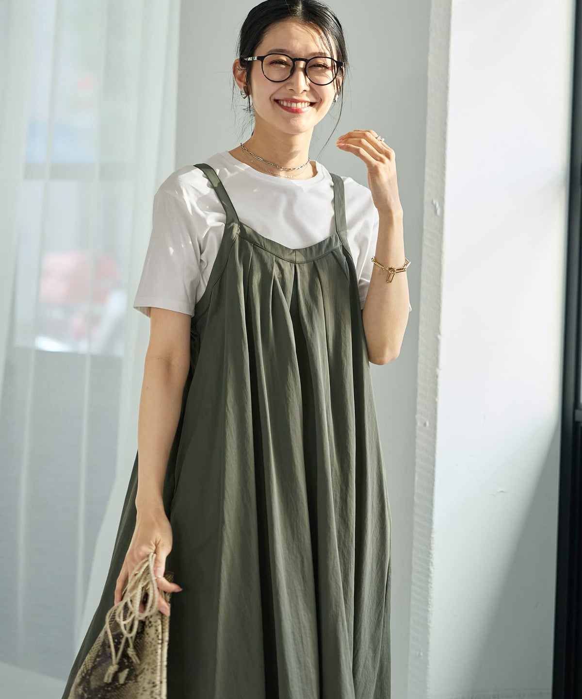 着用イメージ 164cm 02サイズ カーキ