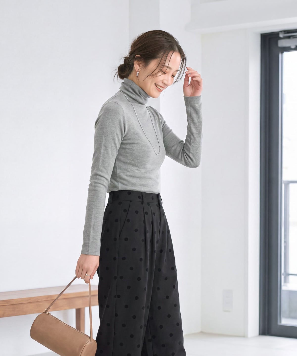着用イメージ 163cm グレー