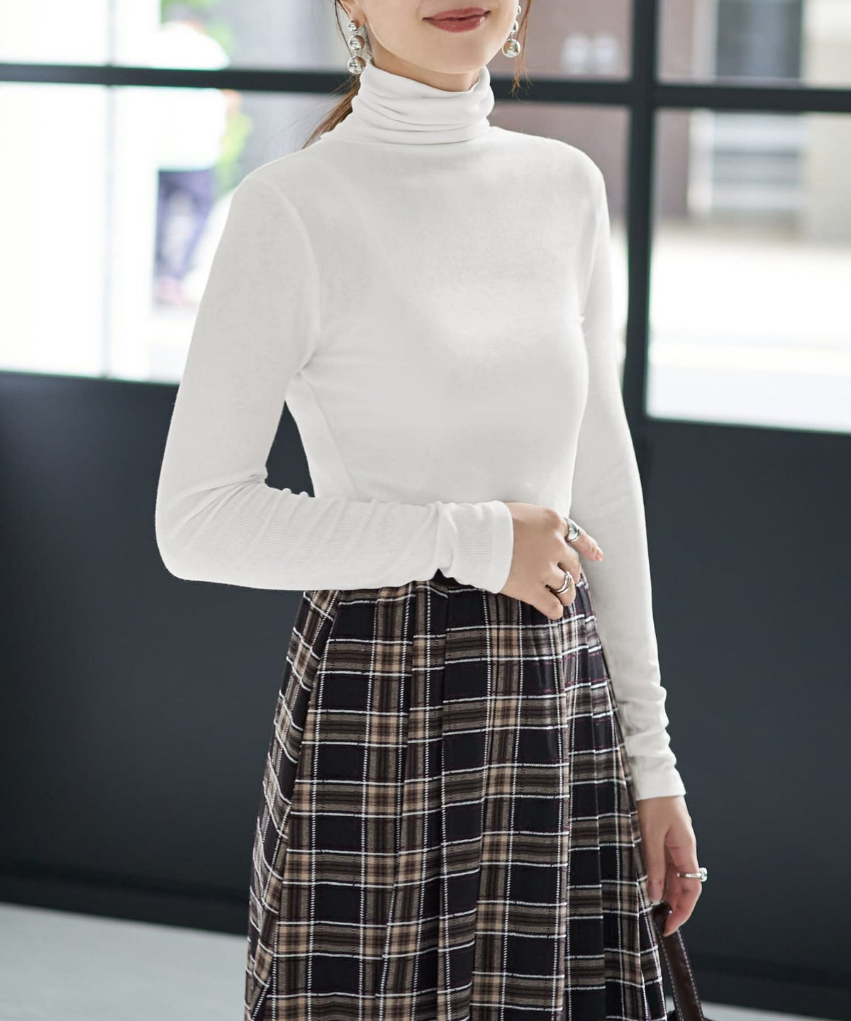 着用イメージ 166cm ホワイト