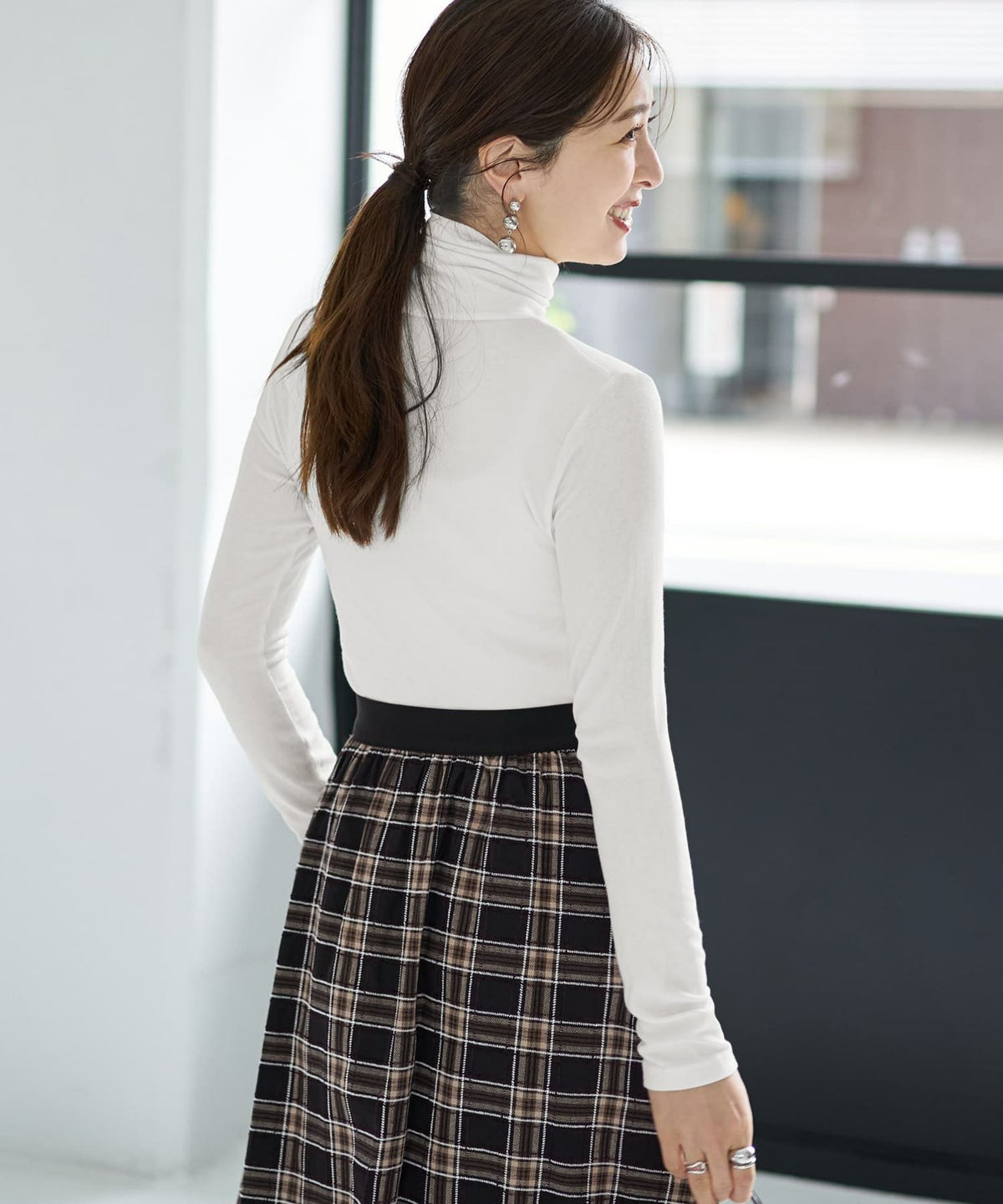 着用イメージ 166cm ホワイト