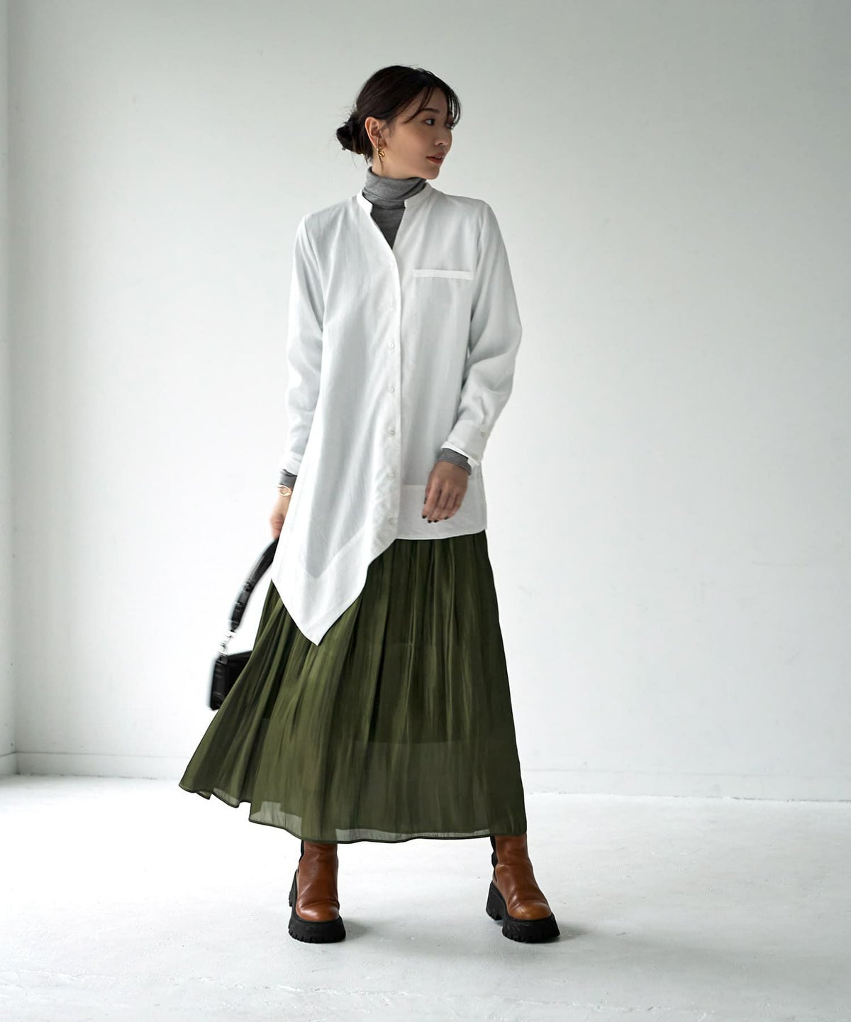 着用イメージ 166cm グレー