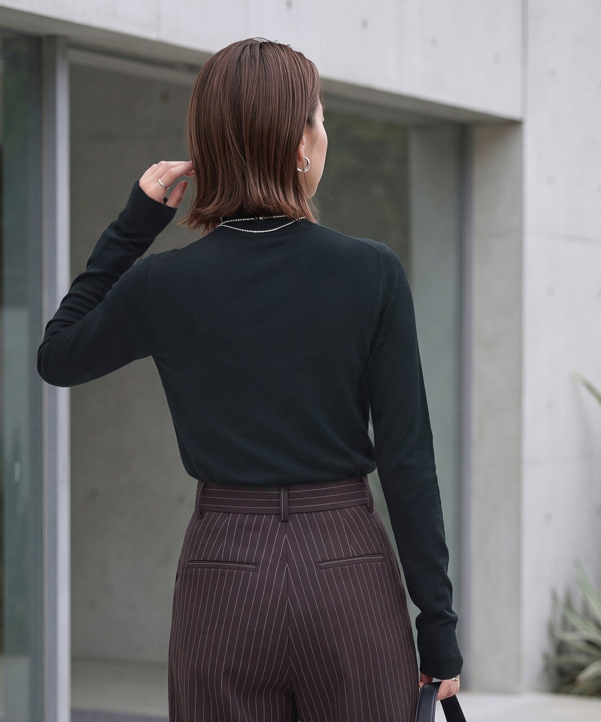 着用イメージ 163cm チャコール