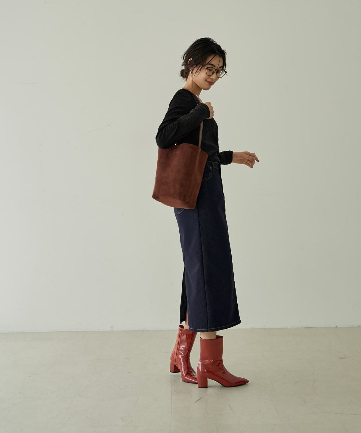 着用イメージ 166㎝　ブラウン