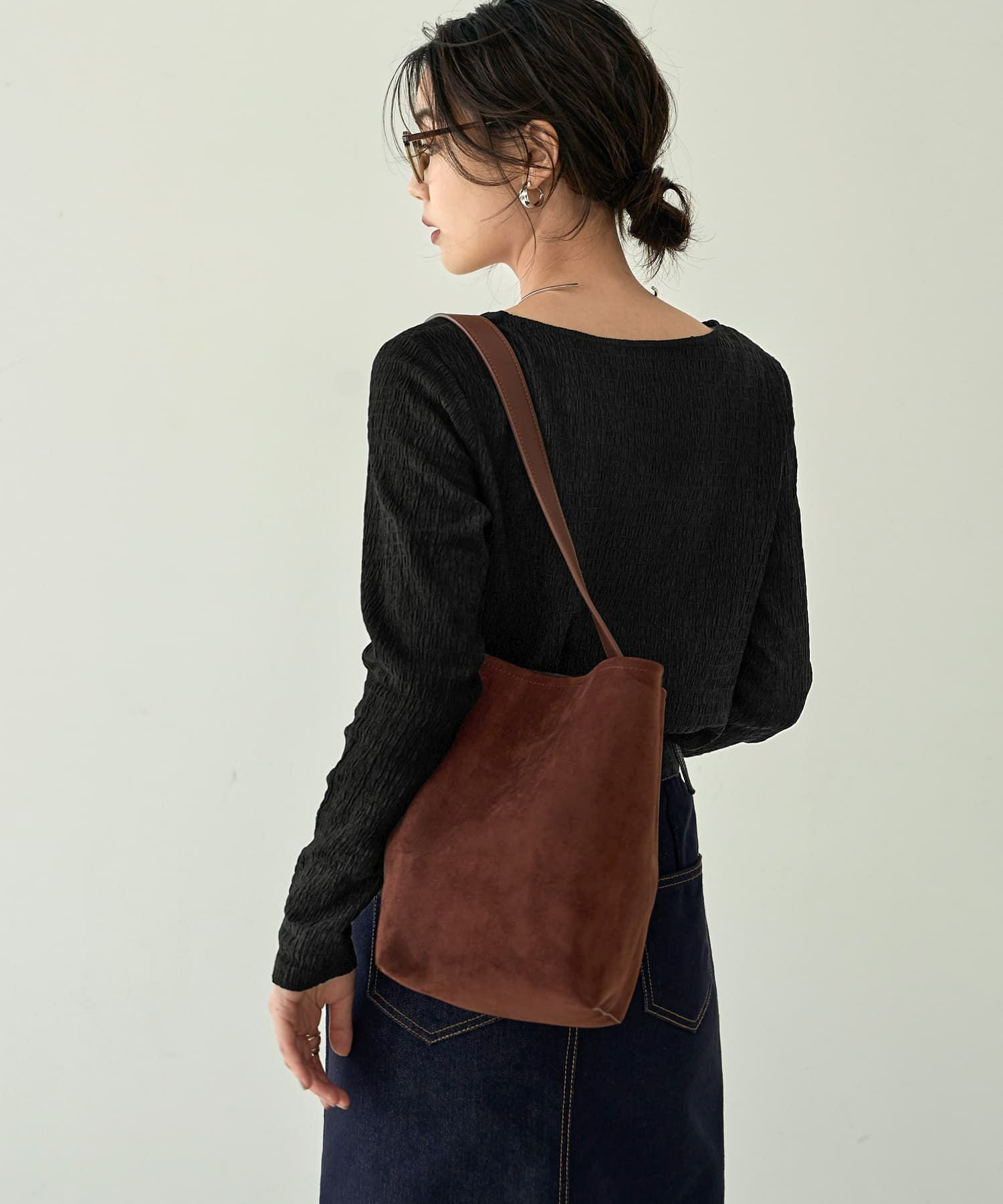 【ERA.】m.s pipe bag スウェード調トートバッグ スエード調バケツトートバッグ | おしゃれな大人レディース