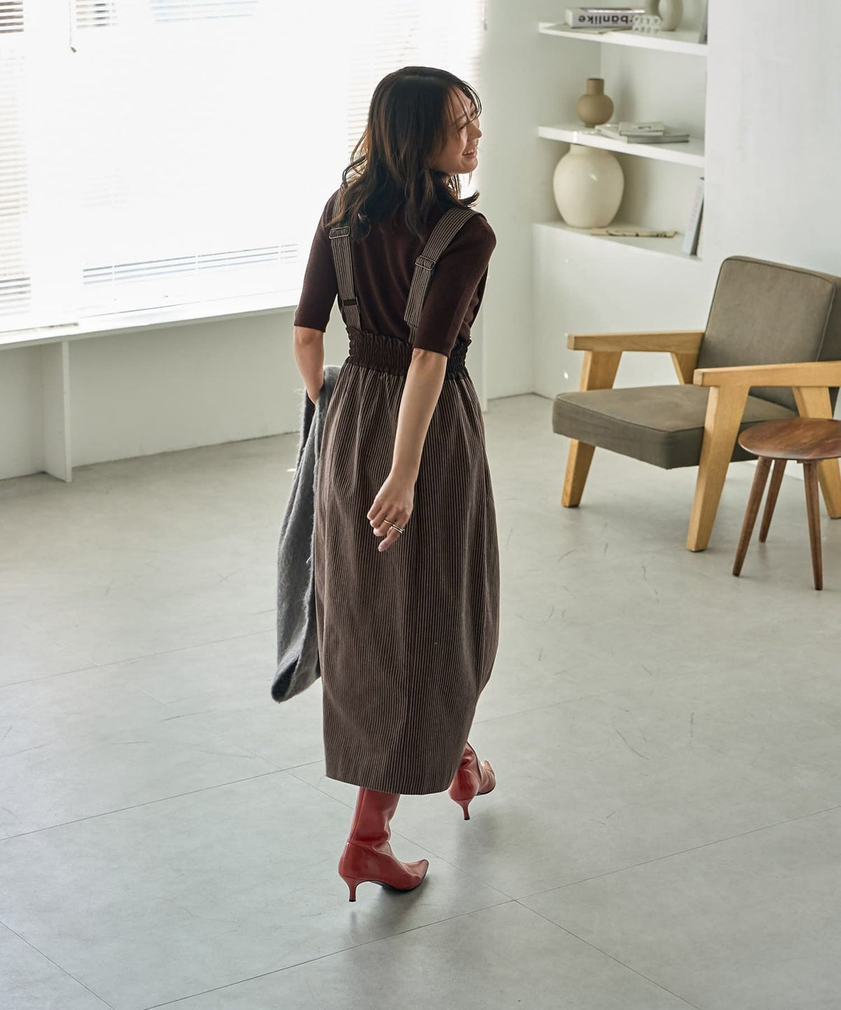 着用イメージ 166cm Sサイズ ブラウン