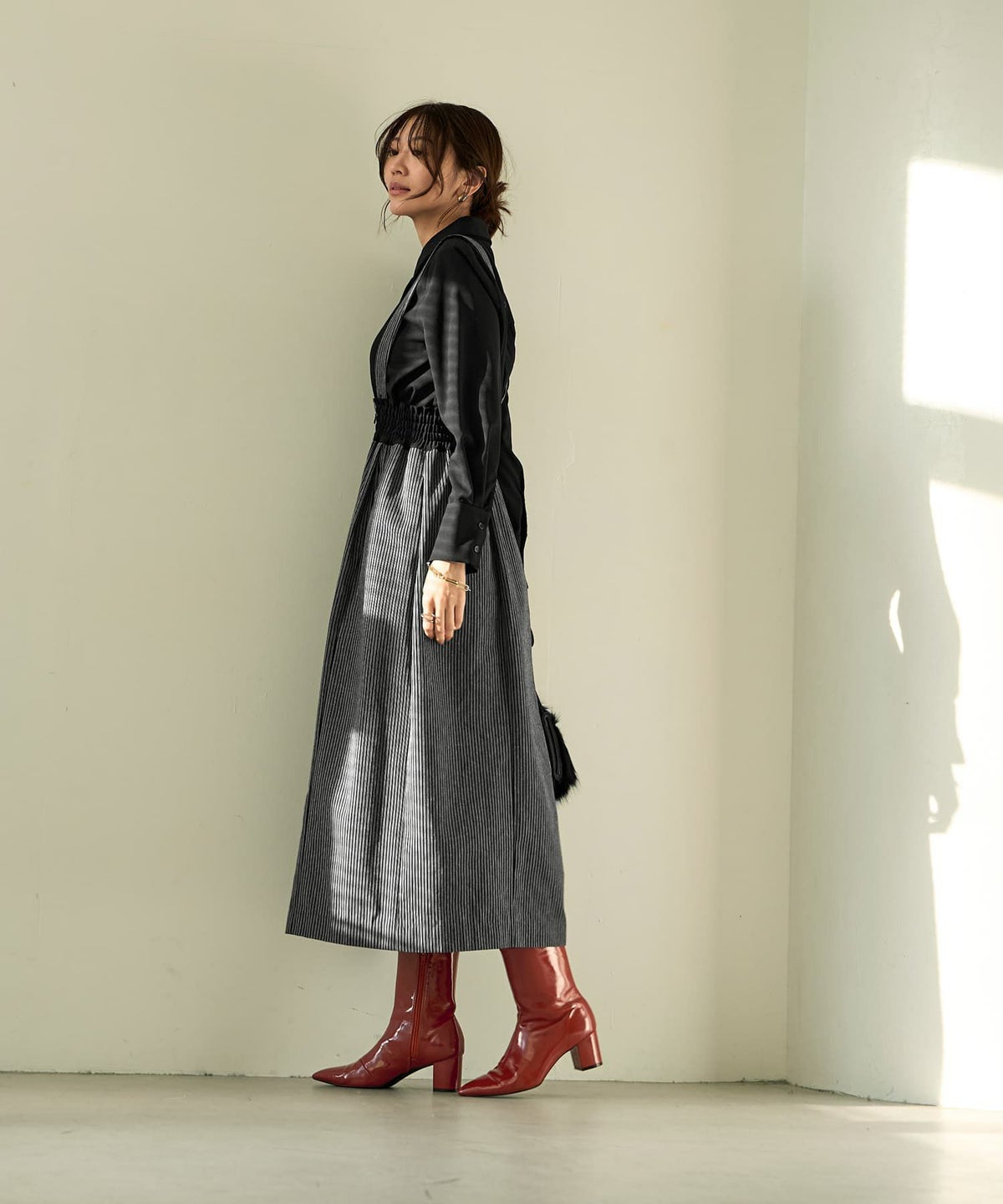 着用イメージ 166cm Sサイズ ブラック