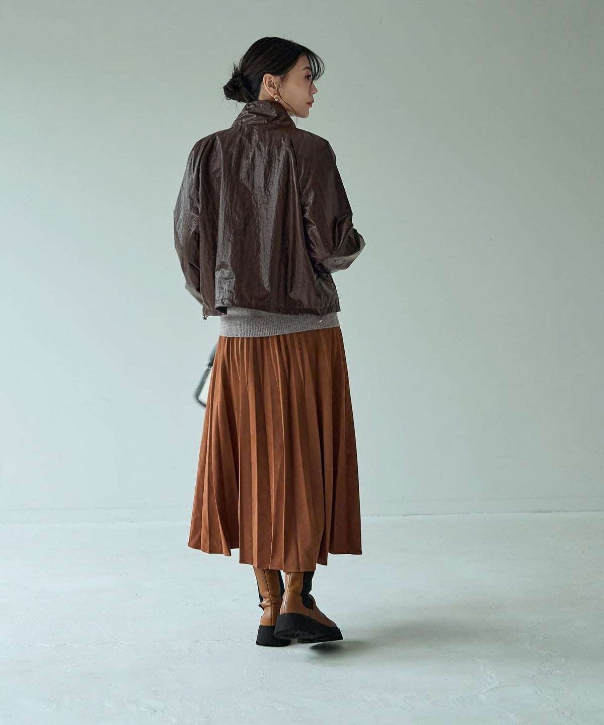 着用イメージ 166cm　ブラウン