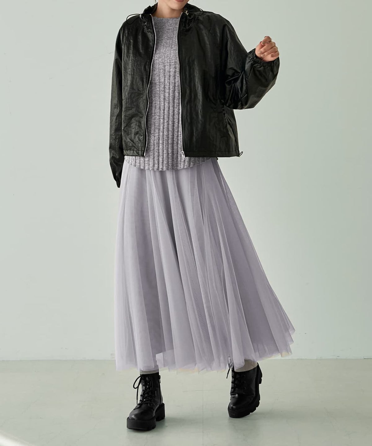 着用イメージ 166cm　ブラック