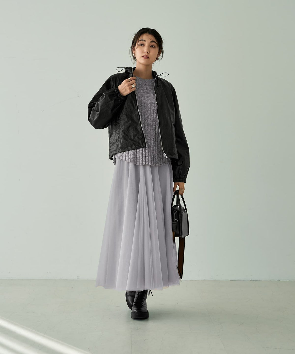 着用イメージ 166cm　ブラック