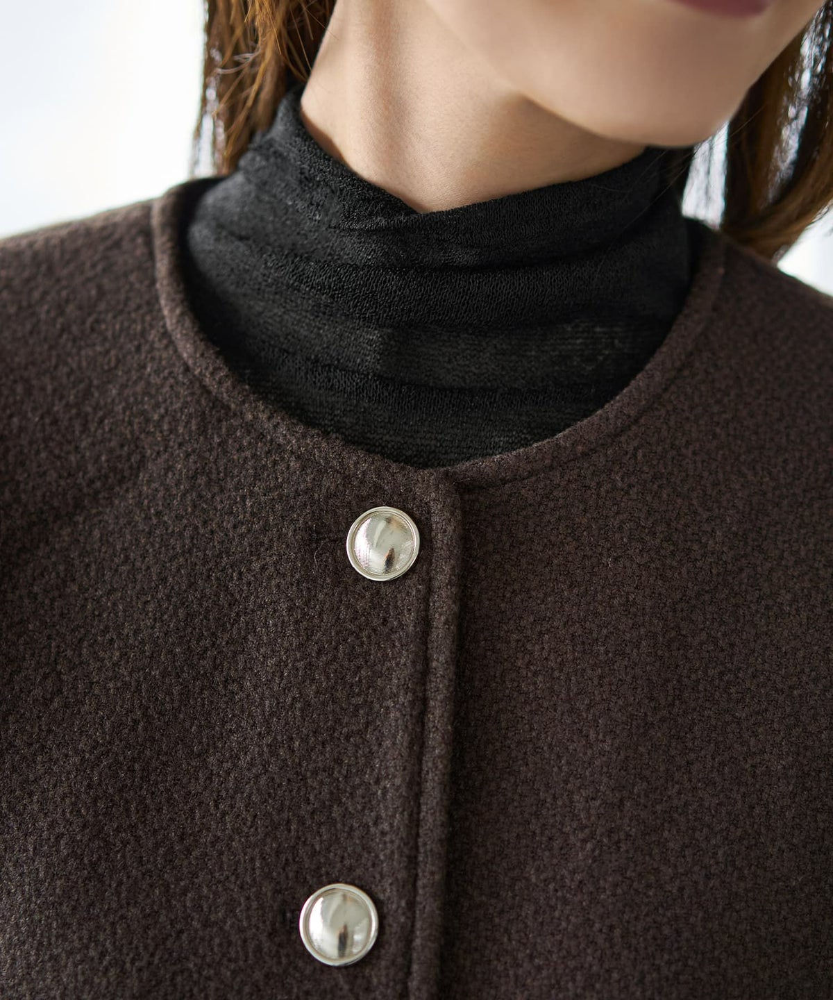 着用イメージ 166cm セピアブラウン