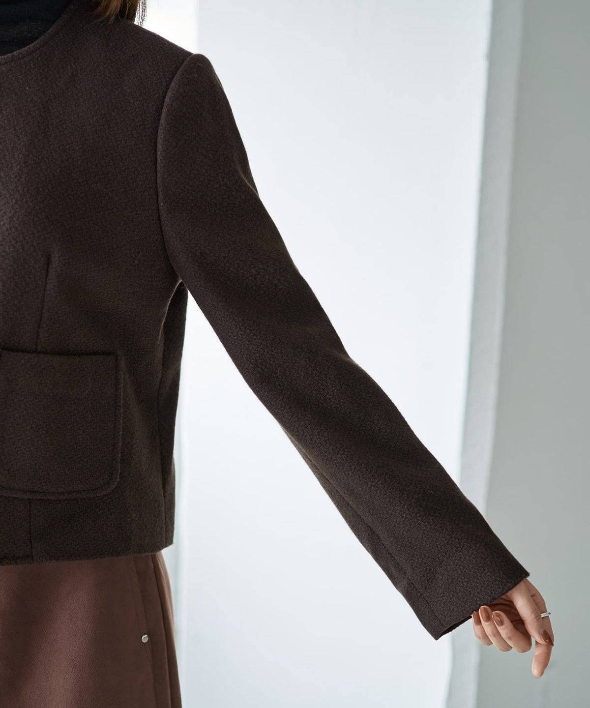 着用イメージ 166cm セピアブラウン
