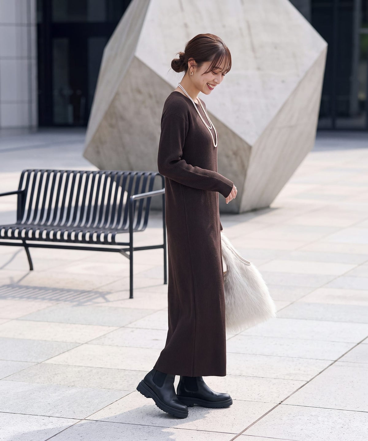 着用イメージ 163cm カシスブラウン 01