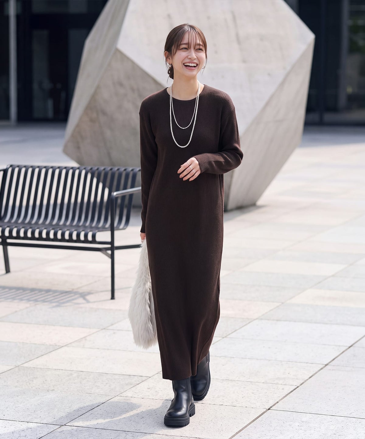 着用イメージ 163cm カシスブラウン 01