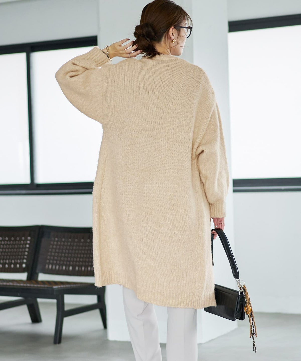 着用イメージ 166cm エクリュ