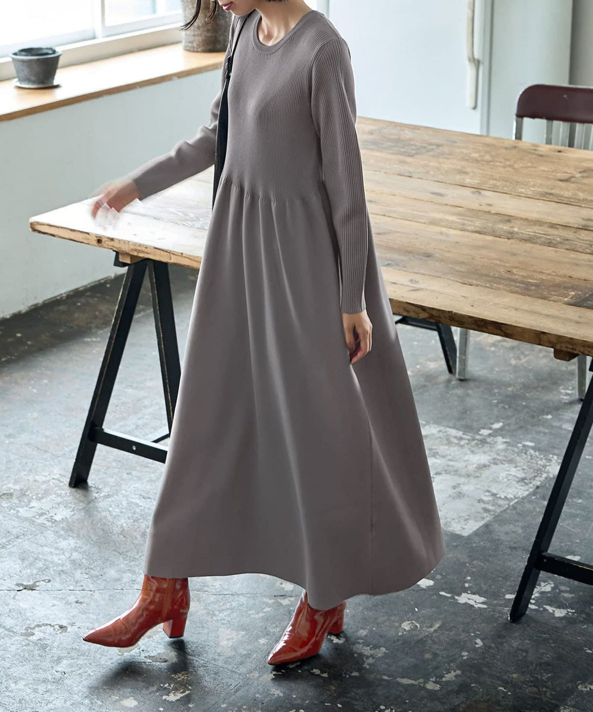 着用イメージ 165cm ライトグレー 02サイズ