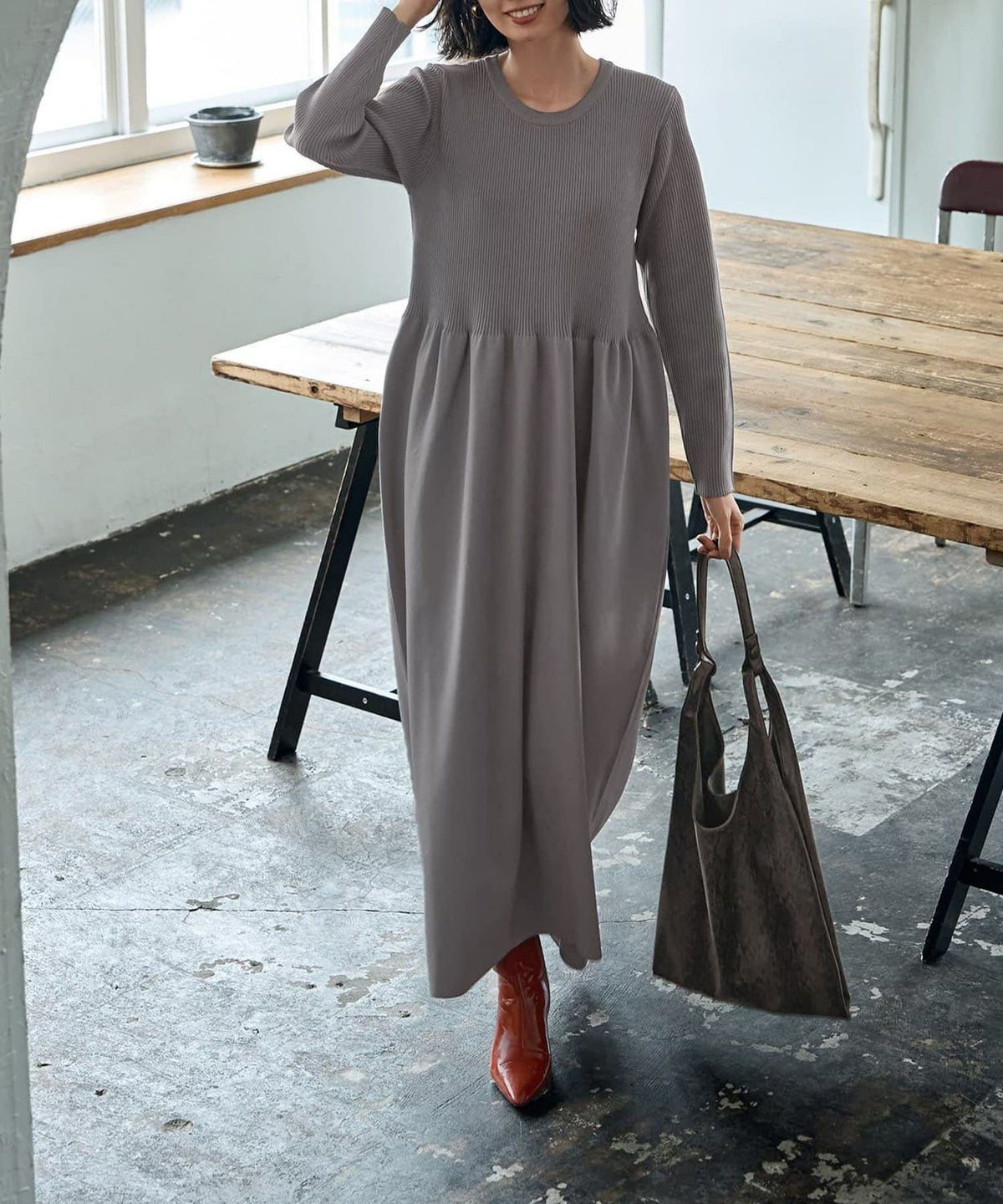 着用イメージ 165cm ライトグレー 02サイズ