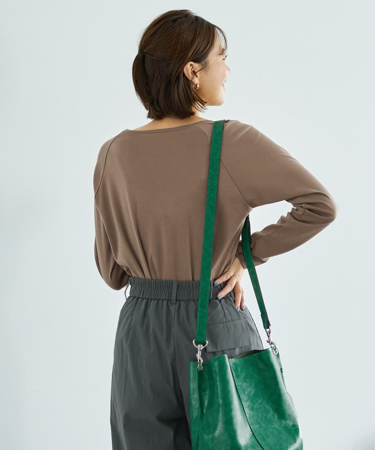 着用イメージ 167cm オリーブベージュ