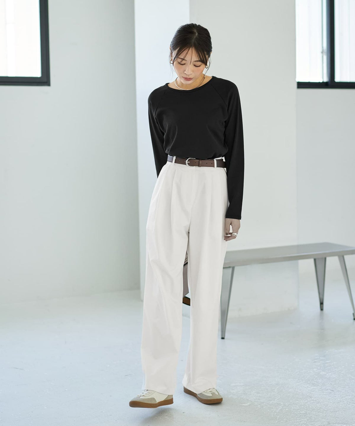 着用イメージ 166cm ブラック