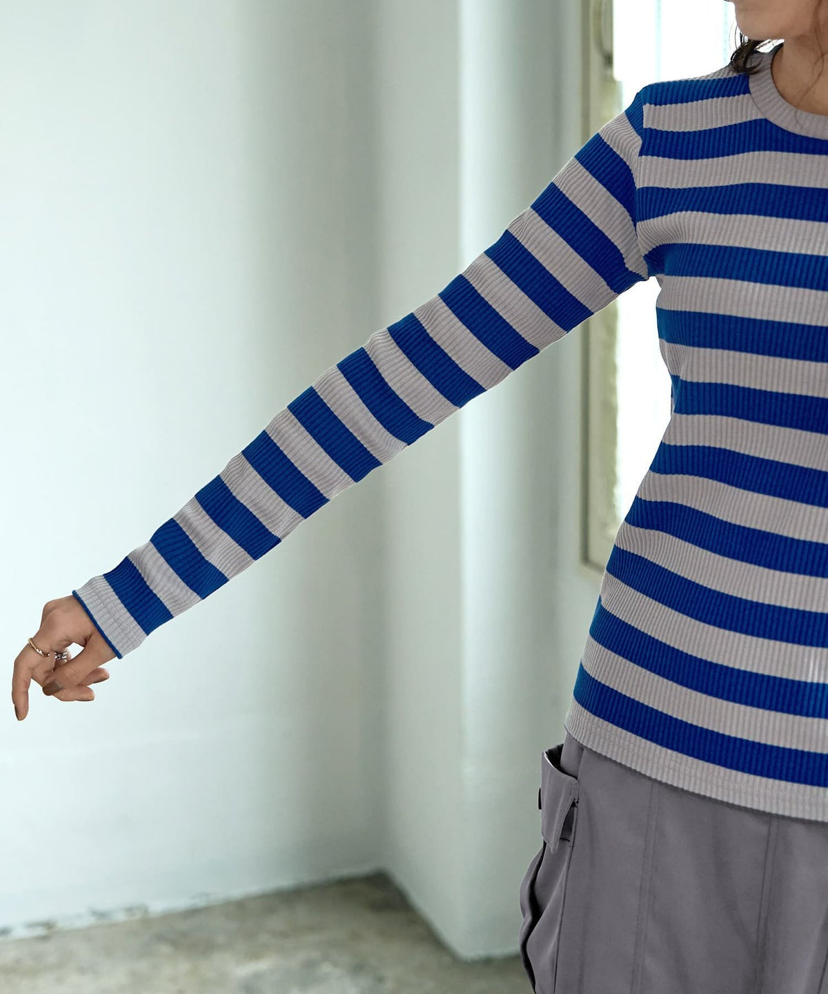 着用イメージ 167cm ブルー