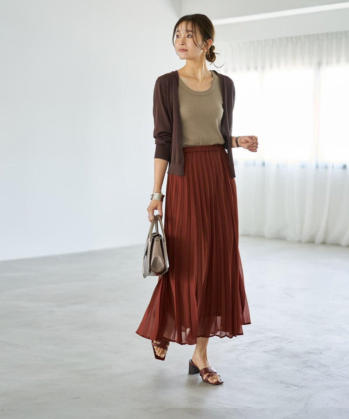 着用イメージ 166㎝ レンガブラウン 02サイズ