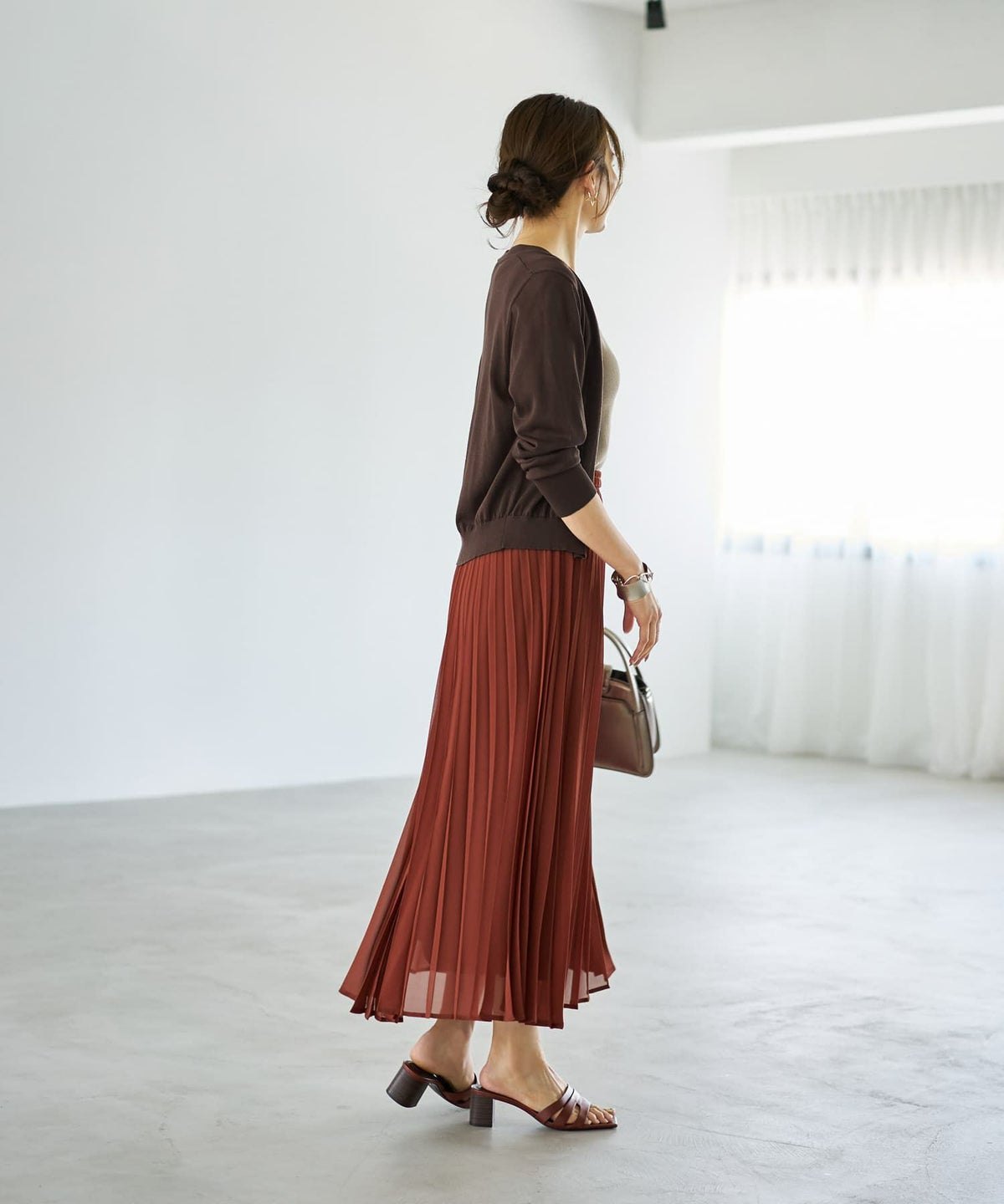 着用イメージ 166㎝ レンガブラウン 02サイズ