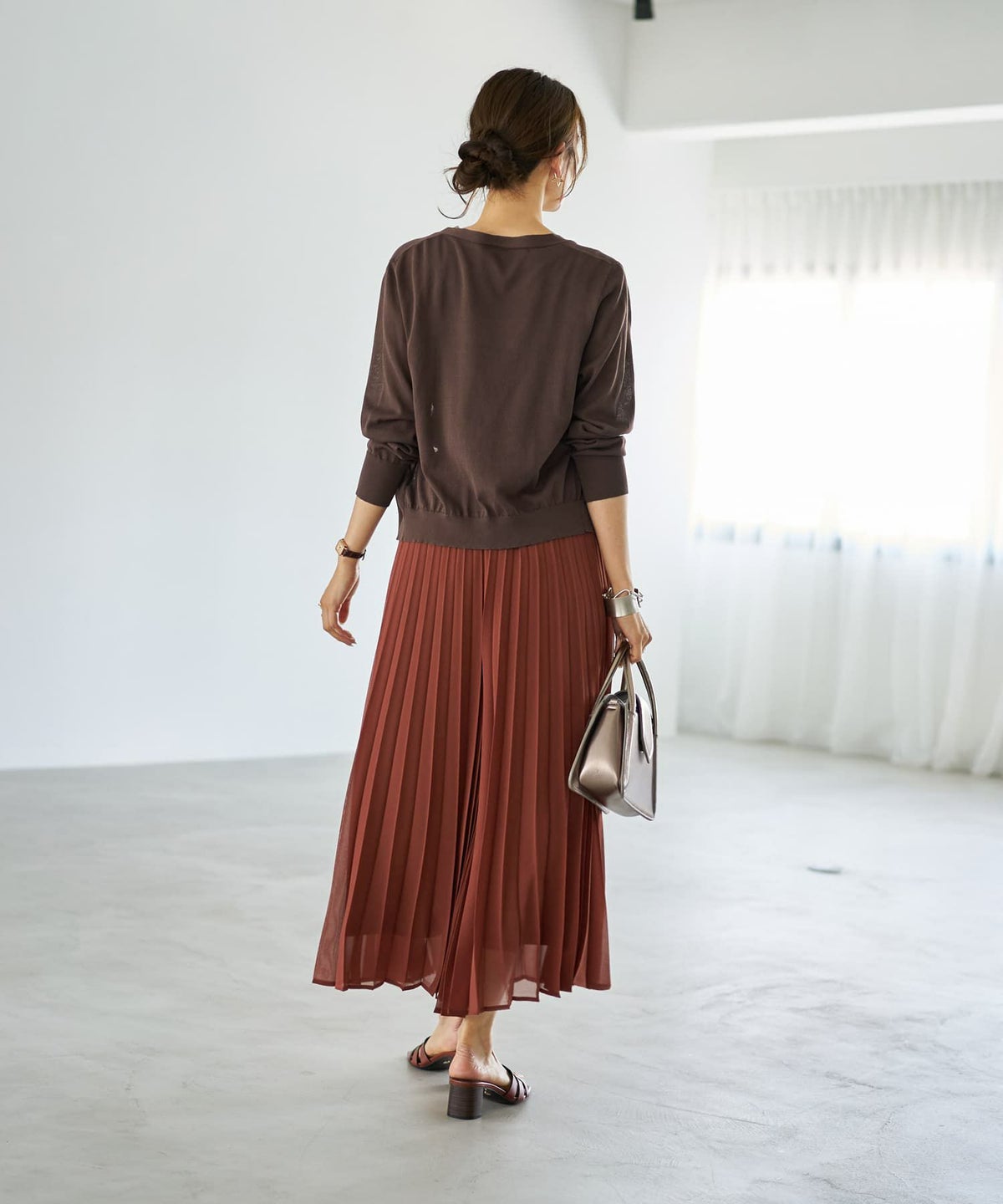 着用イメージ 166㎝ レンガブラウン 02サイズ