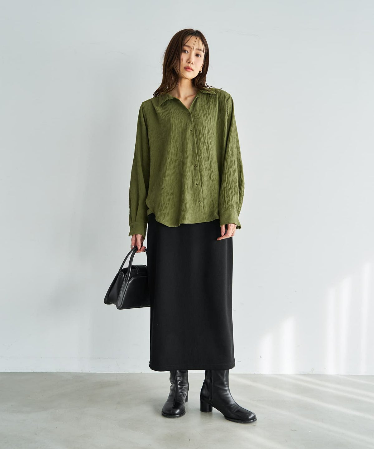 着用イメージ 165cm カーキ