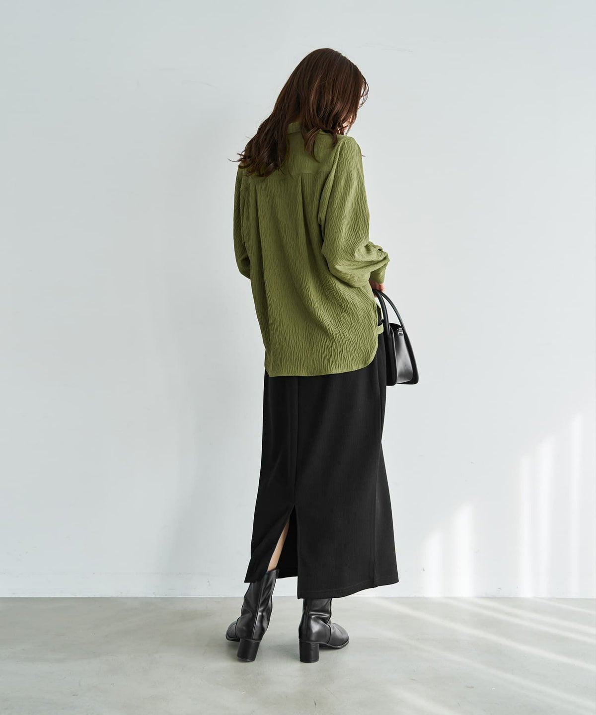 着用イメージ 165cm カーキ