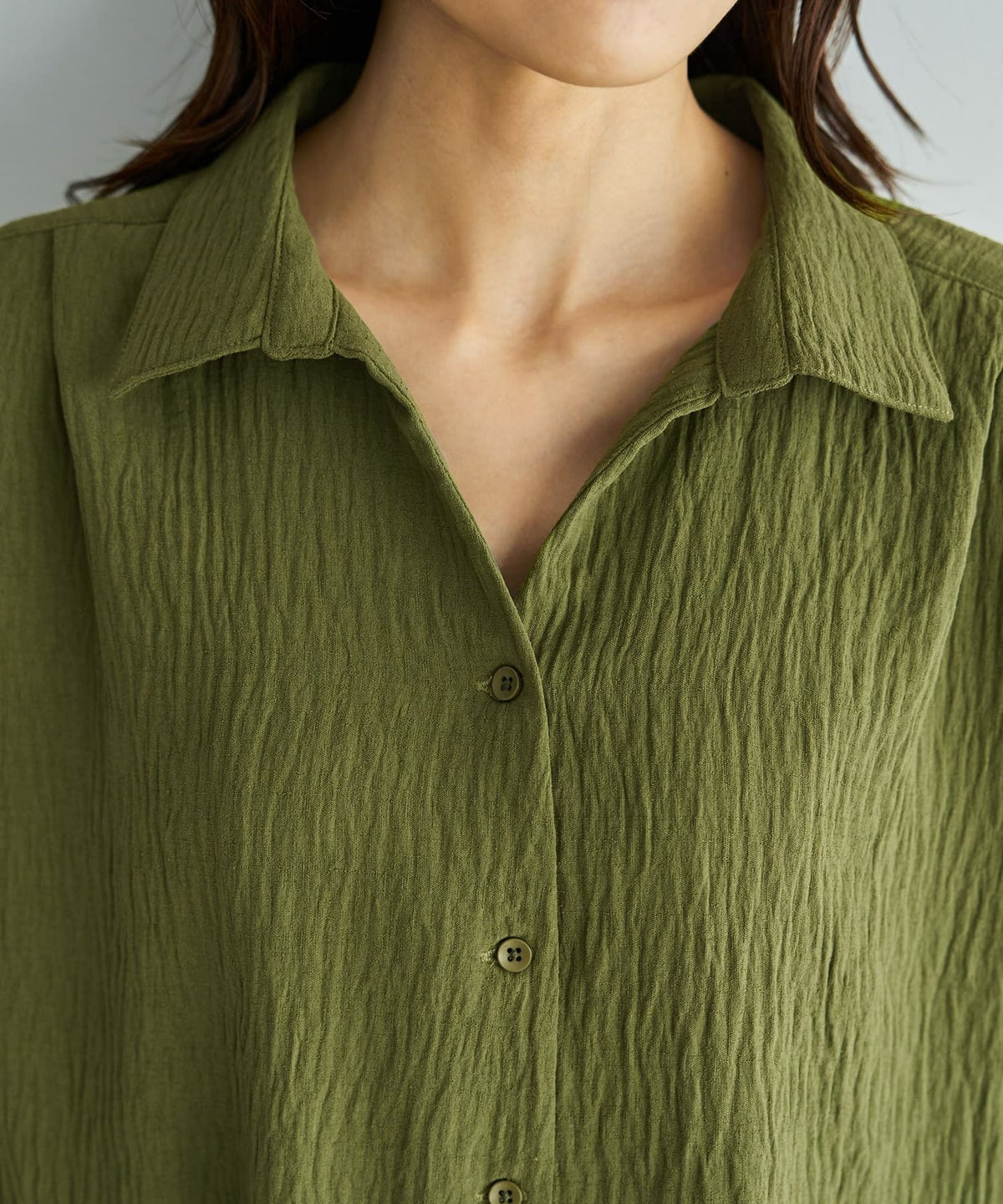 着用イメージ 165cm カーキ