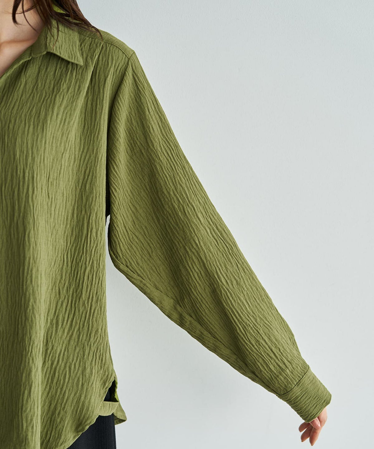 着用イメージ 165cm カーキ