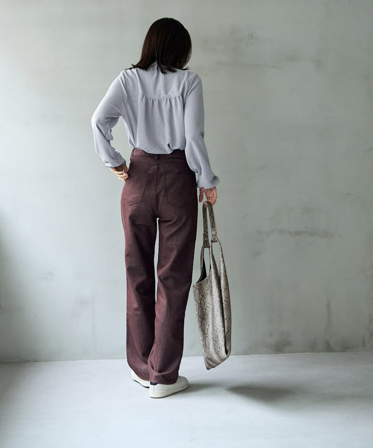 着用イメージ 166㎝　ブルーグレー