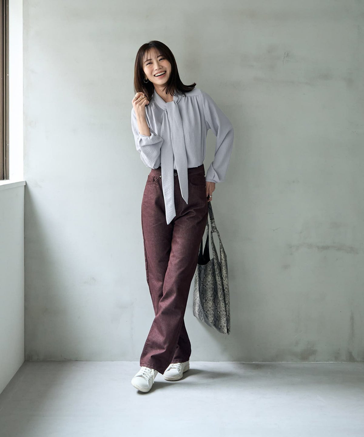 着用イメージ 166㎝　ブルーグレー