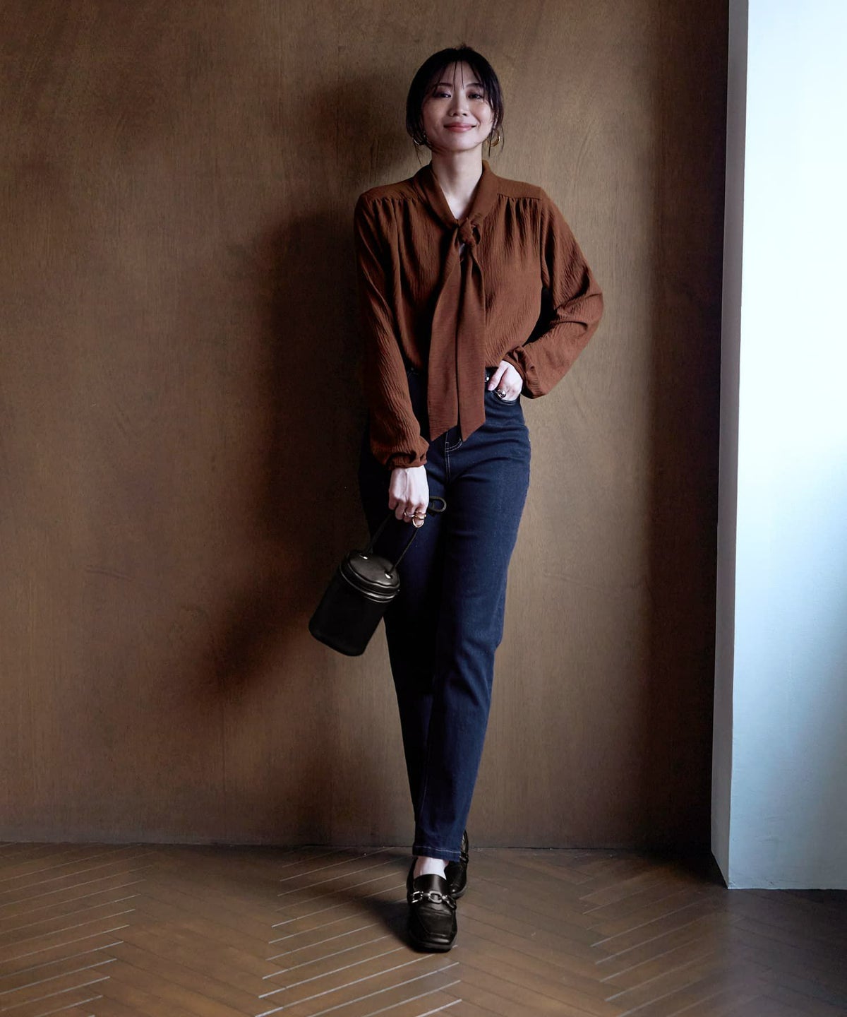 着用イメージ 166㎝　ブラウン