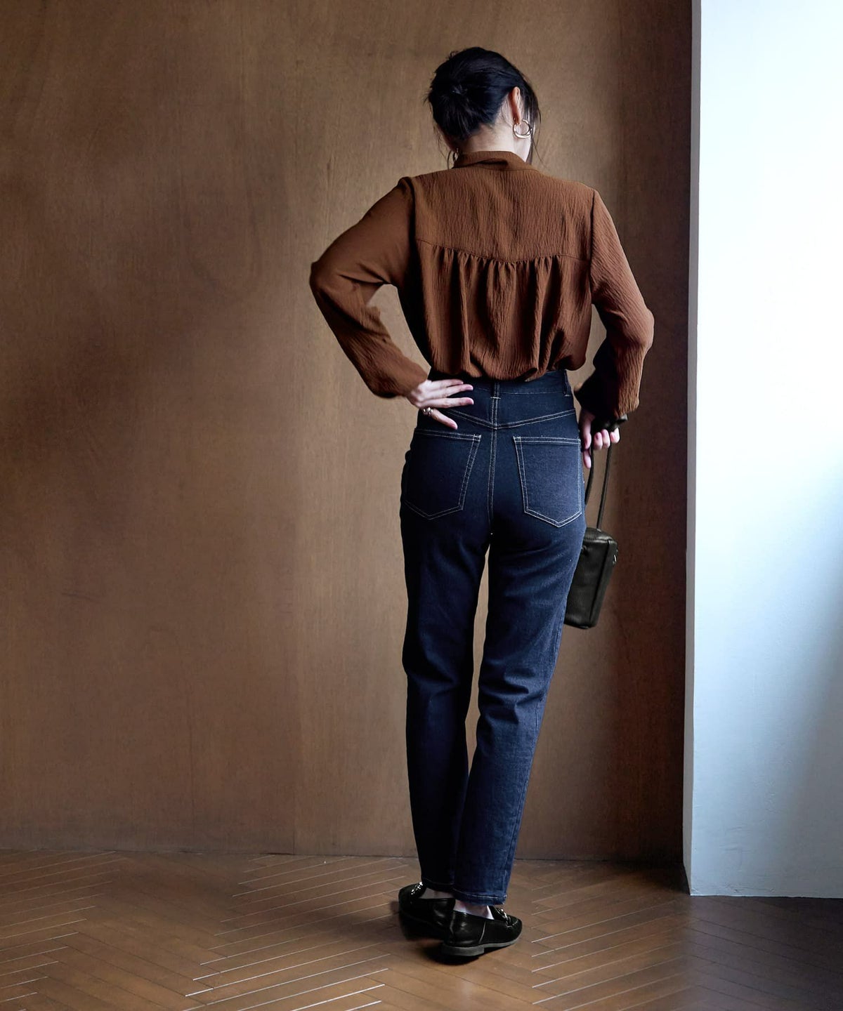 着用イメージ 166㎝　ブラウン