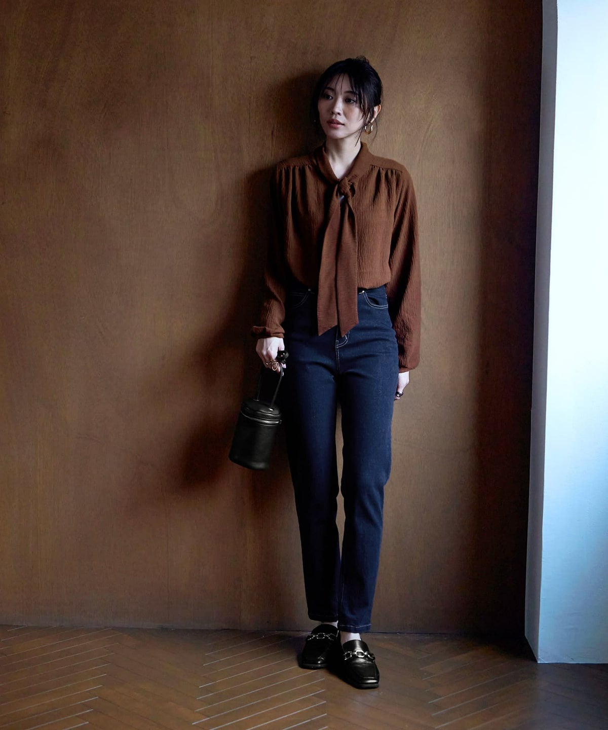 着用イメージ 166㎝　ブラウン