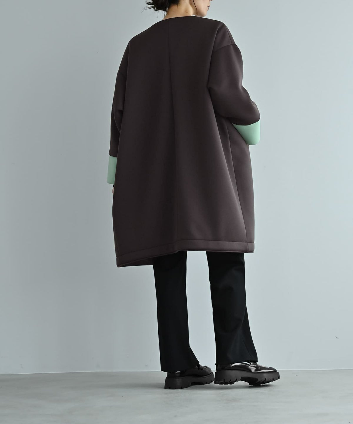 着用イメージ 170cm チャコールブラウン
