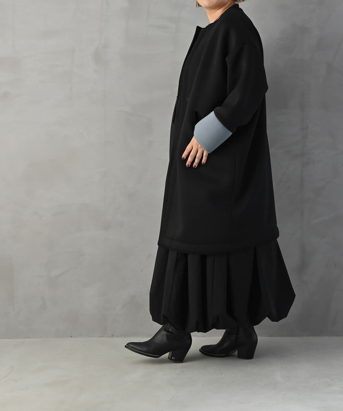  着用イメージ 163cm ブラック